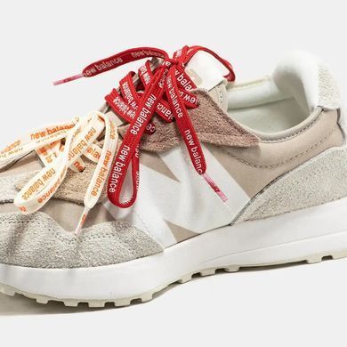 New Balance 327 Grey Beige Red/Orange Laces, 36