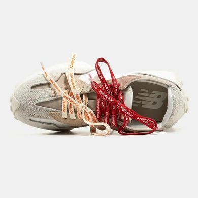 New Balance 327 Grey Beige Red/Orange Laces, 36
