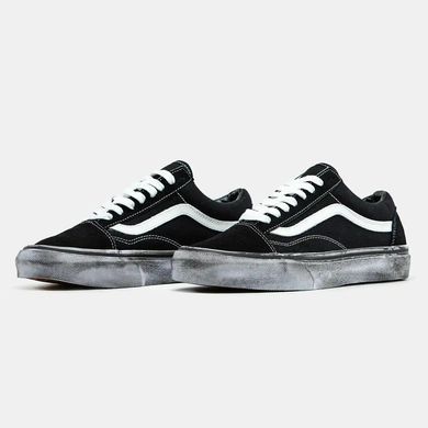Vans Old Skool Black White Distressed Sole