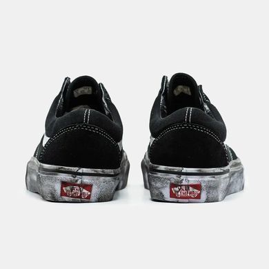 Vans Old Skool Black White Distressed Sole