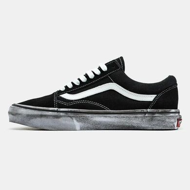 Vans Old Skool Black White Distressed Sole