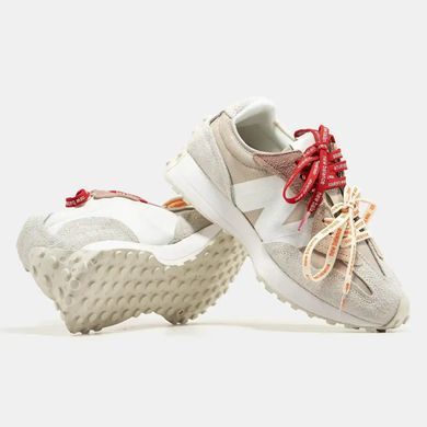 New Balance 327 Grey Beige Red/Orange Laces, 36