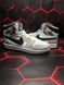 Зимові баскетбольні кросівки Nike Air Jordan 1 High Grey White Black 2267 фото 1