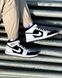 Баскетбольные кроссовки Nike Air Jordan 1 Retro Mid White Black 2085 фото 8