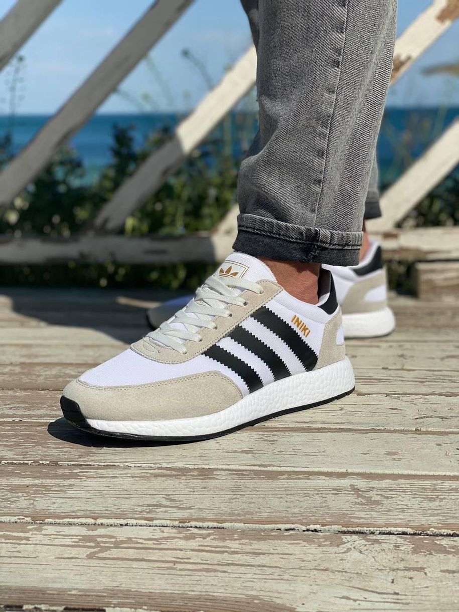 Кроссовки Adidas Iniki White Grey 3 2522 фото