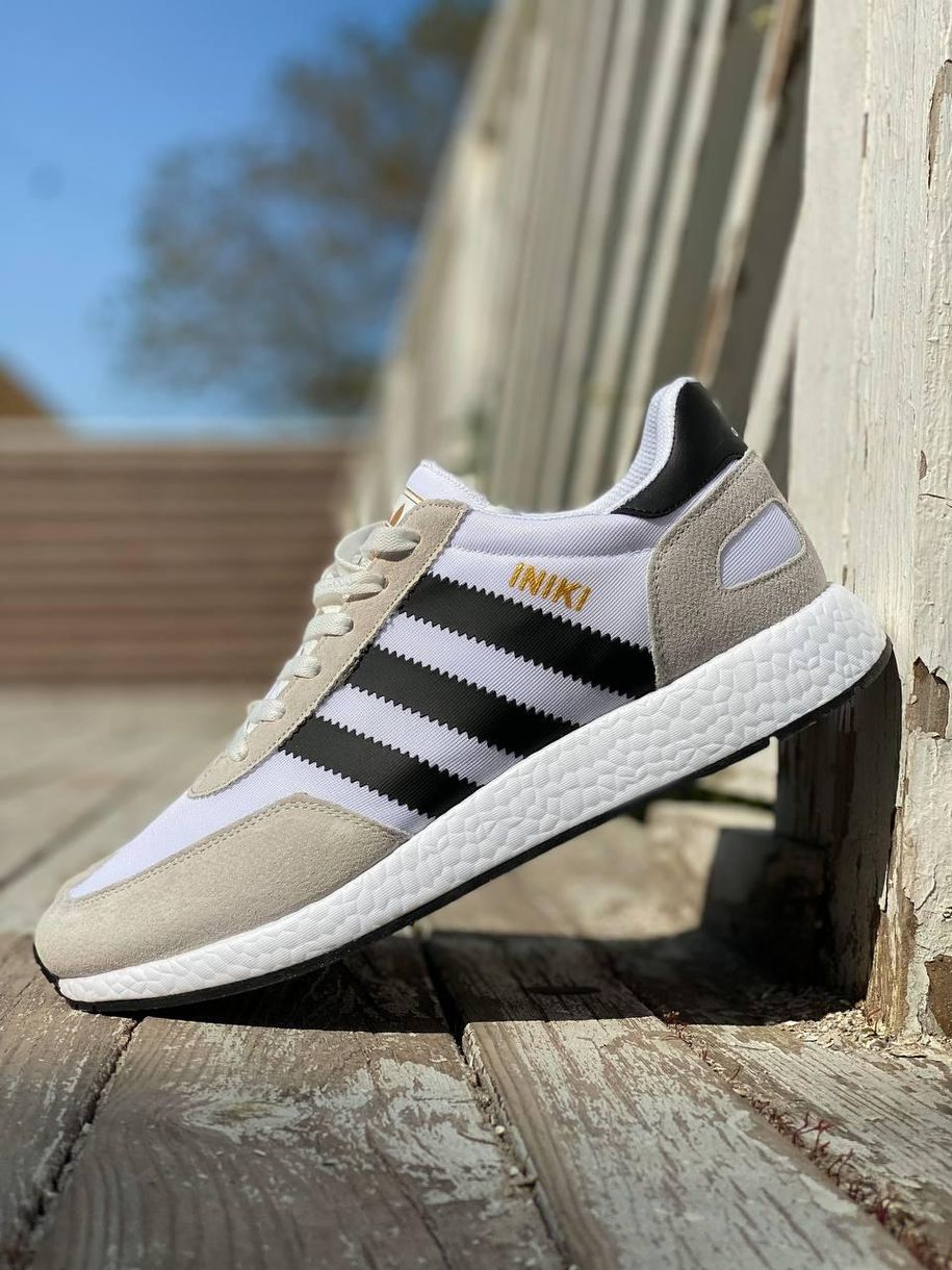 Кроссовки Adidas Iniki White Grey 3 2522 фото