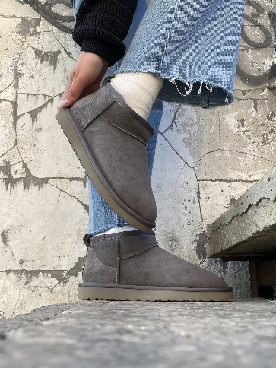 Зимові чоботи Ugg Classic Ultra Mini Grey 9427 фото