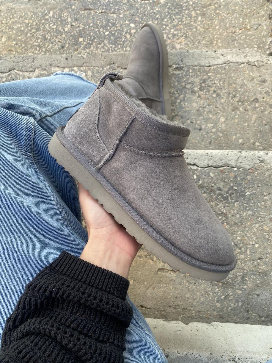 Зимові чоботи Ugg Classic Ultra Mini Grey 9427 фото