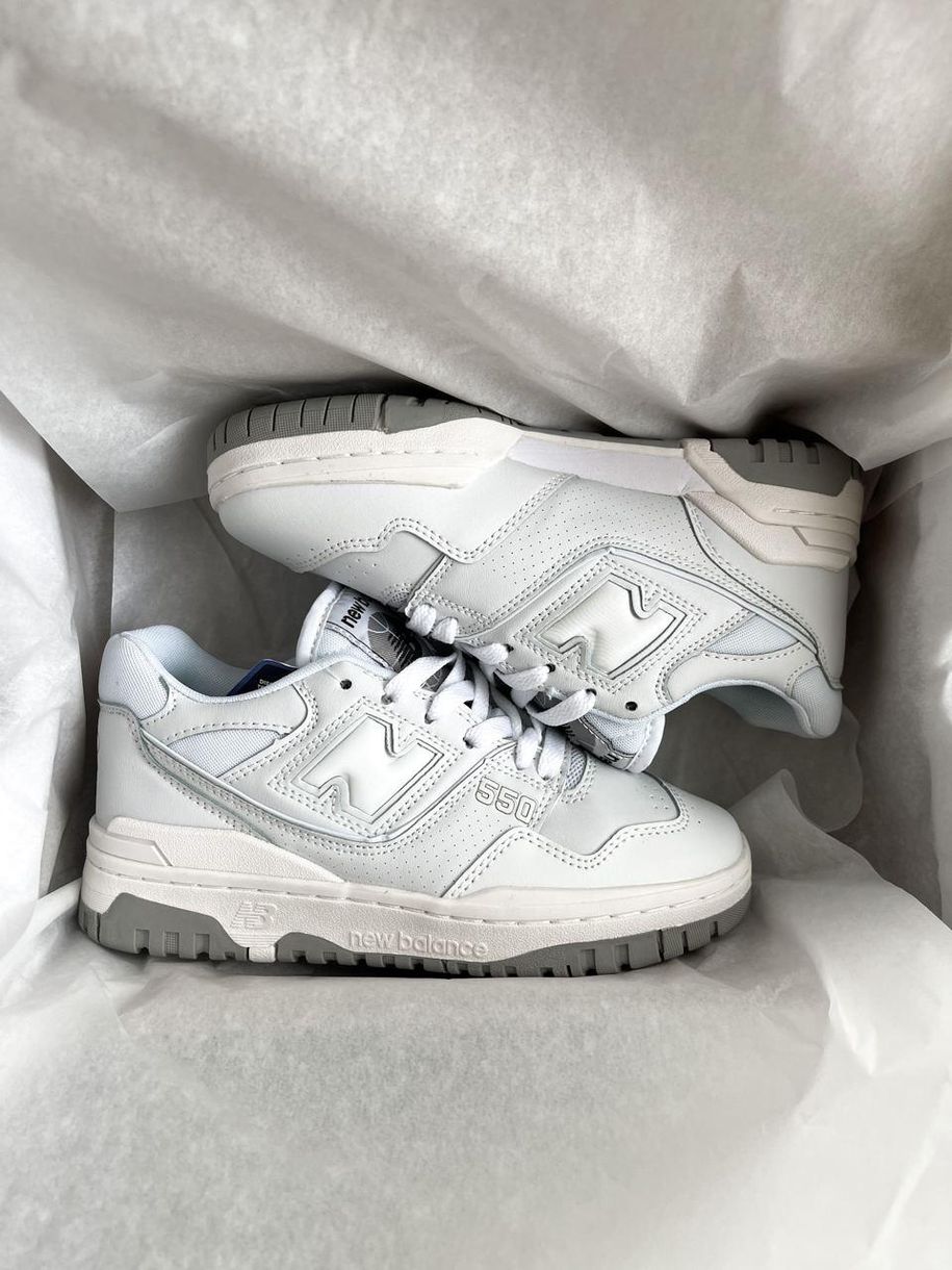 Кросівки New Balance 550 White Grey v2 8108 фото