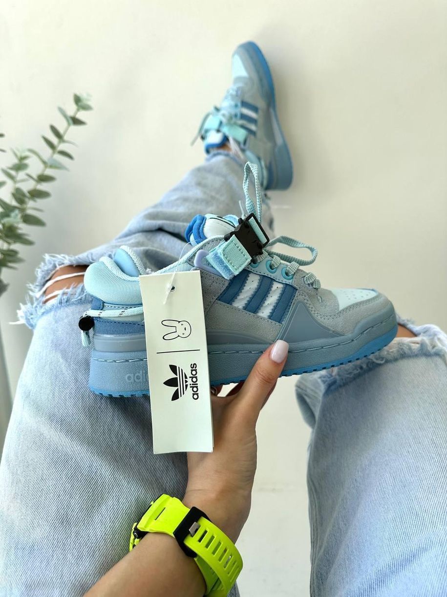 Кроссовки Adidas Forum x Bad Bunny Blue 9478 фото
