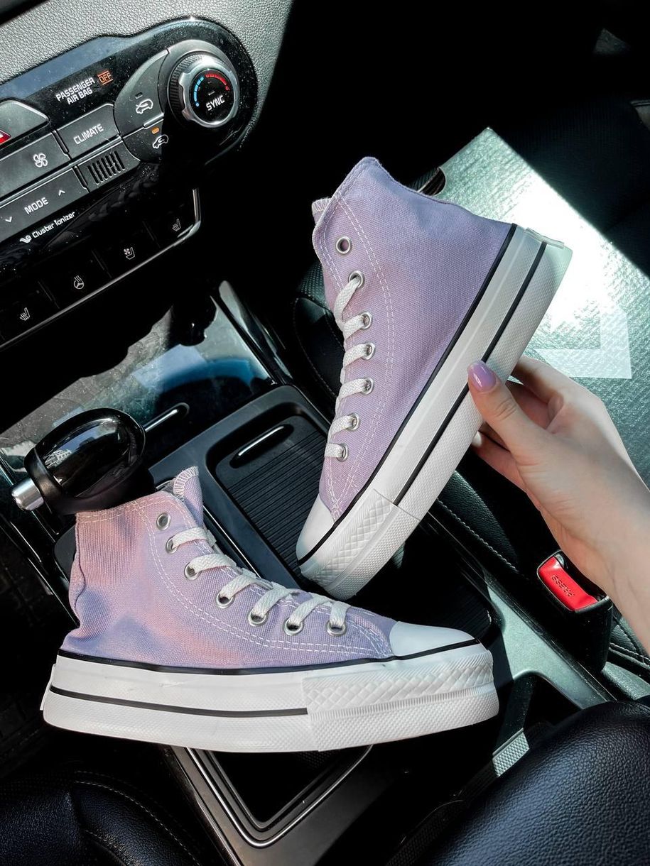 Кеди Converse High Platform Lilac 7946 фото