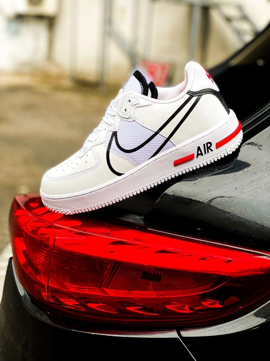 Кроссовки Nike Air Force 1 React White Black 183 фото