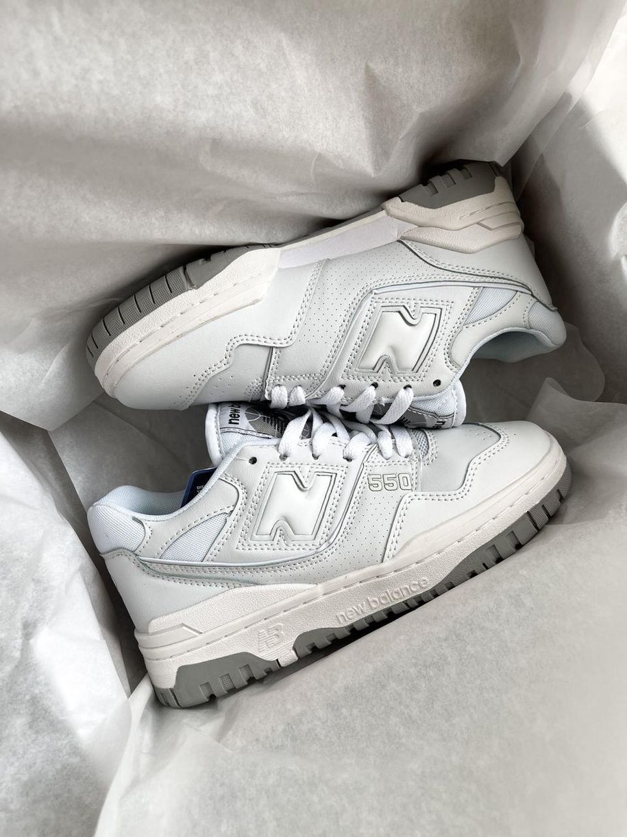 Кросівки New Balance 550 White Grey v2 8108 фото