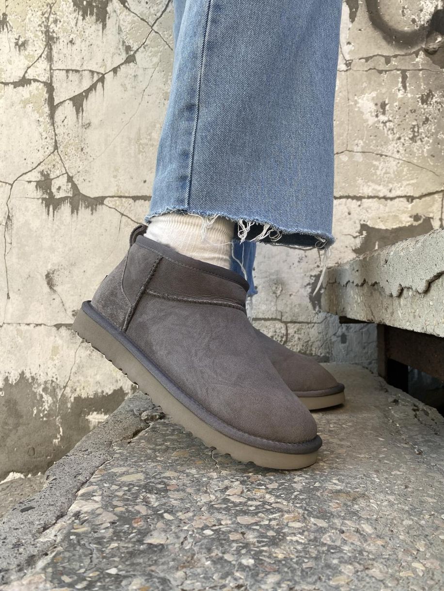 Зимові чоботи Ugg Classic Ultra Mini Grey 9427 фото