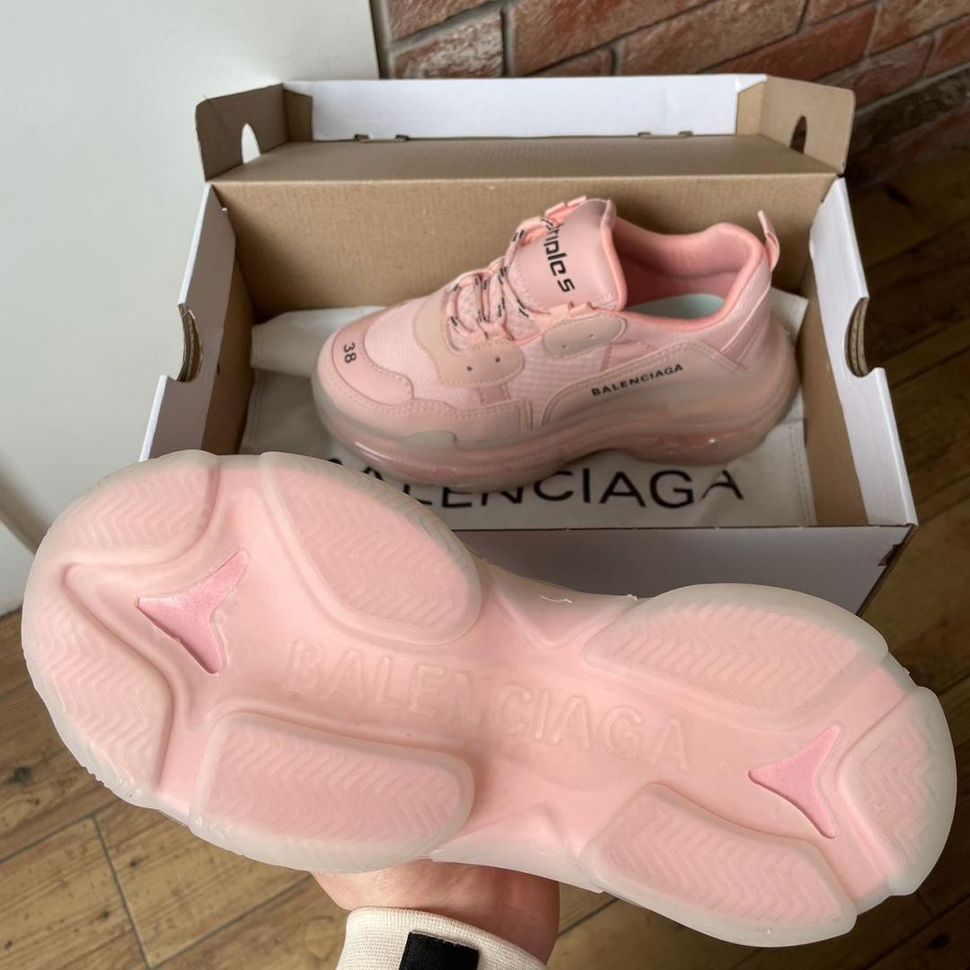 Кроссовки Balenciaga Triple S Clear Sole Pink 2.0 3466 фото