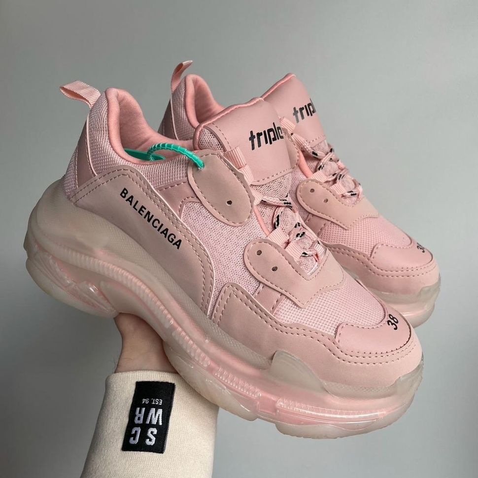 Кроссовки Balenciaga Triple S Clear Sole Pink 2.0 3466 фото