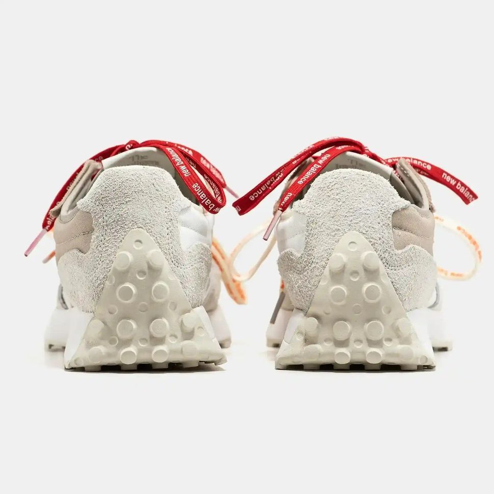 New Balance 327 Grey Beige Red/Orange Laces, 36