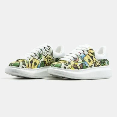 Alexander McQueen Oversized Yellow Graphic White, 36