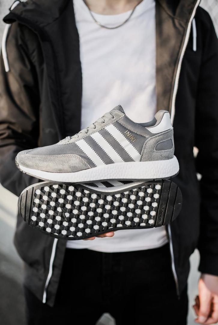 Кроссовки Adidas Iniki Grey White 5 2519 фото