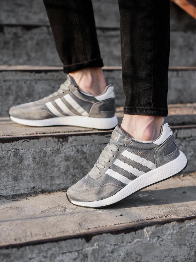 Кроссовки Adidas Iniki Grey White 5 2519 фото