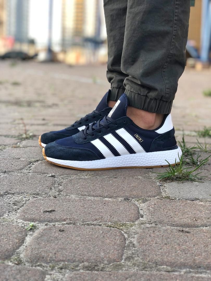 Кроссовки Adidas Iniki Dark Blue White 2528 фото