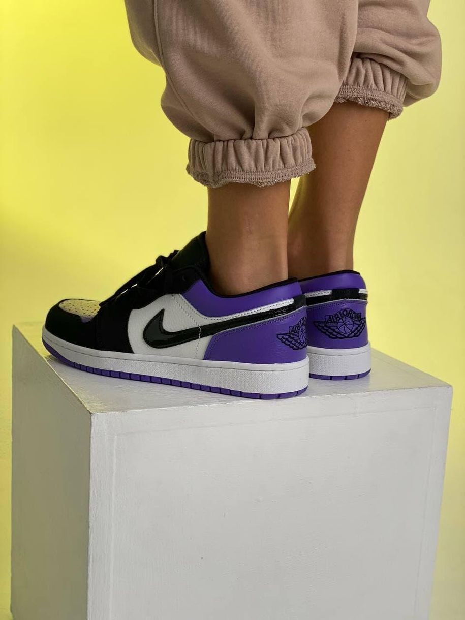 Nike Air Jordan Retro 1 Low Violet White Black 2134 фото