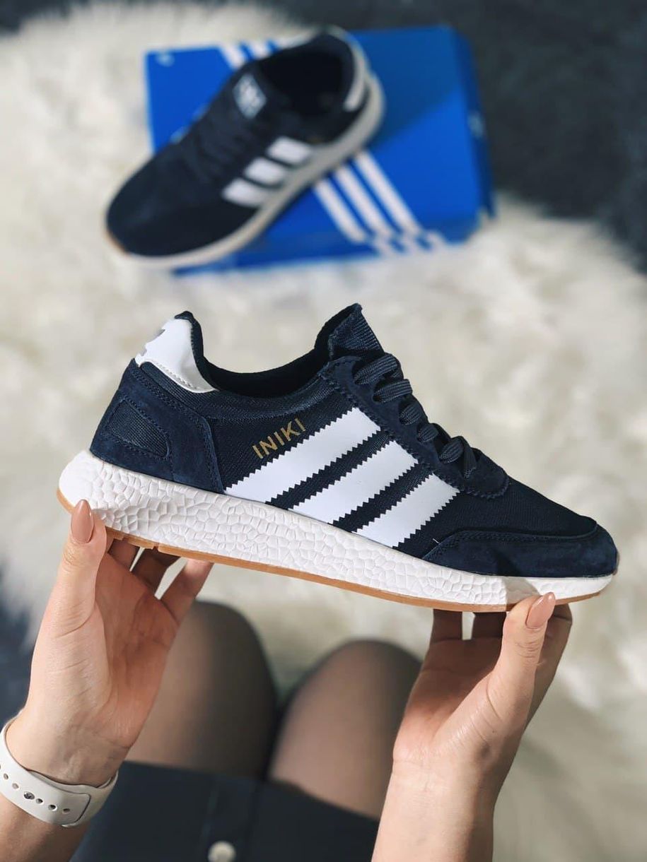 Кроссовки Adidas Iniki Dark Blue White 2528 фото