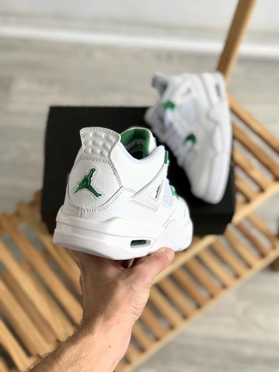 Nike Air Jordan Retro 4 White Green 6533 фото