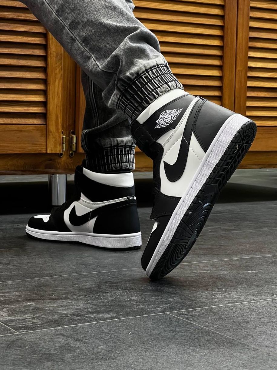 Nike Air Jordan 1 High Black White X 6695 фото