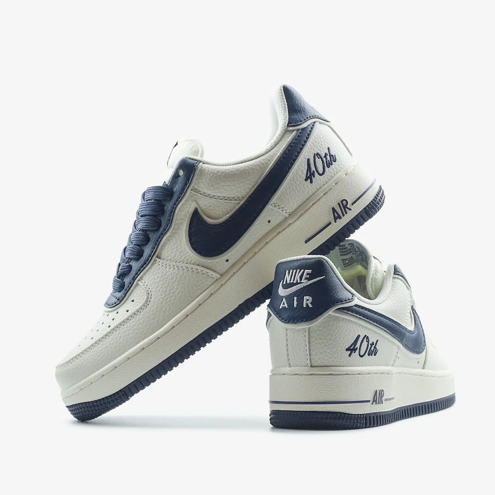 Nike Air Force 1 Low White Navy 40th, 40