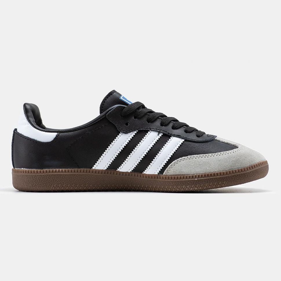 Кеды Adidas Samba Vegan Black White Grey 9256 фото