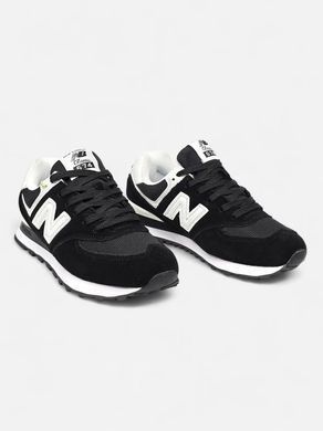 New Balance 574 Triple Black White, 36