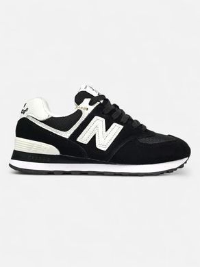 New Balance 574 Triple Black White, 36
