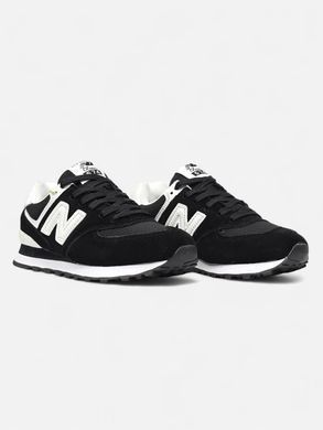 New Balance 574 Triple Black White, 36