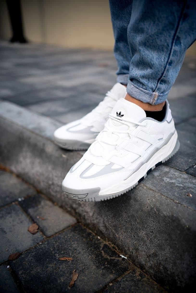 Кросівки Adidas NiteBall White Grey 5931 фото