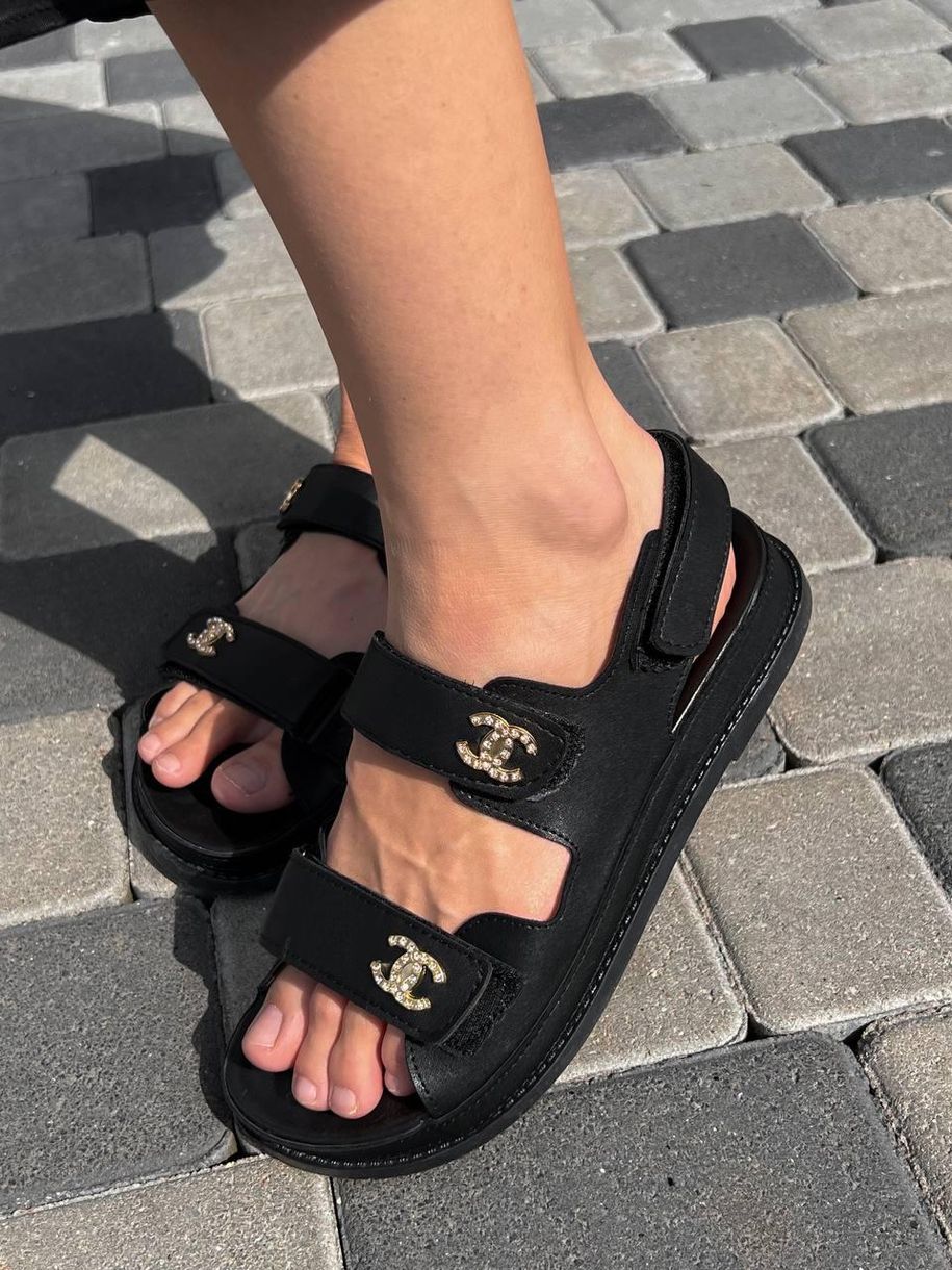 Chanel Sandals Black 7897 фото