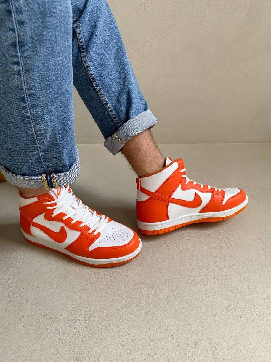 Кроссовки Nike Dunk High Orange 7028 фото