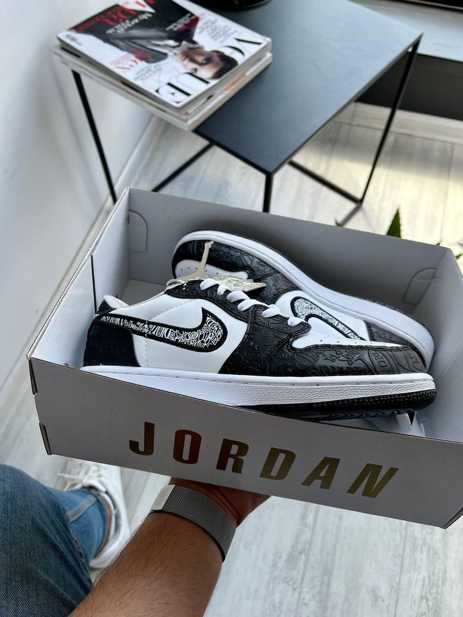 Баскетбольні кросівки Nike Air Jordan Dior Low Black 7684 фото