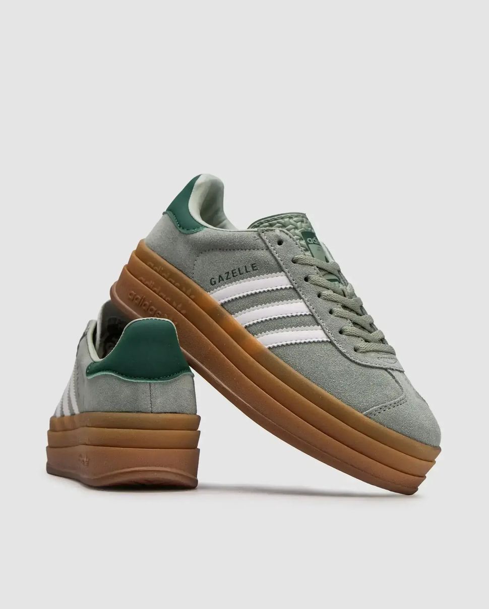 Adidas Gazelle Bold Green White Gum, 39