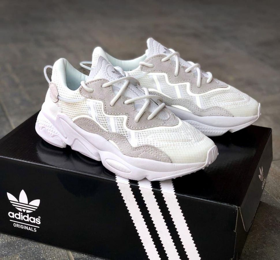 Кроссовки Adidas Ozweego Adiprene Pride White Beige 2706 фото