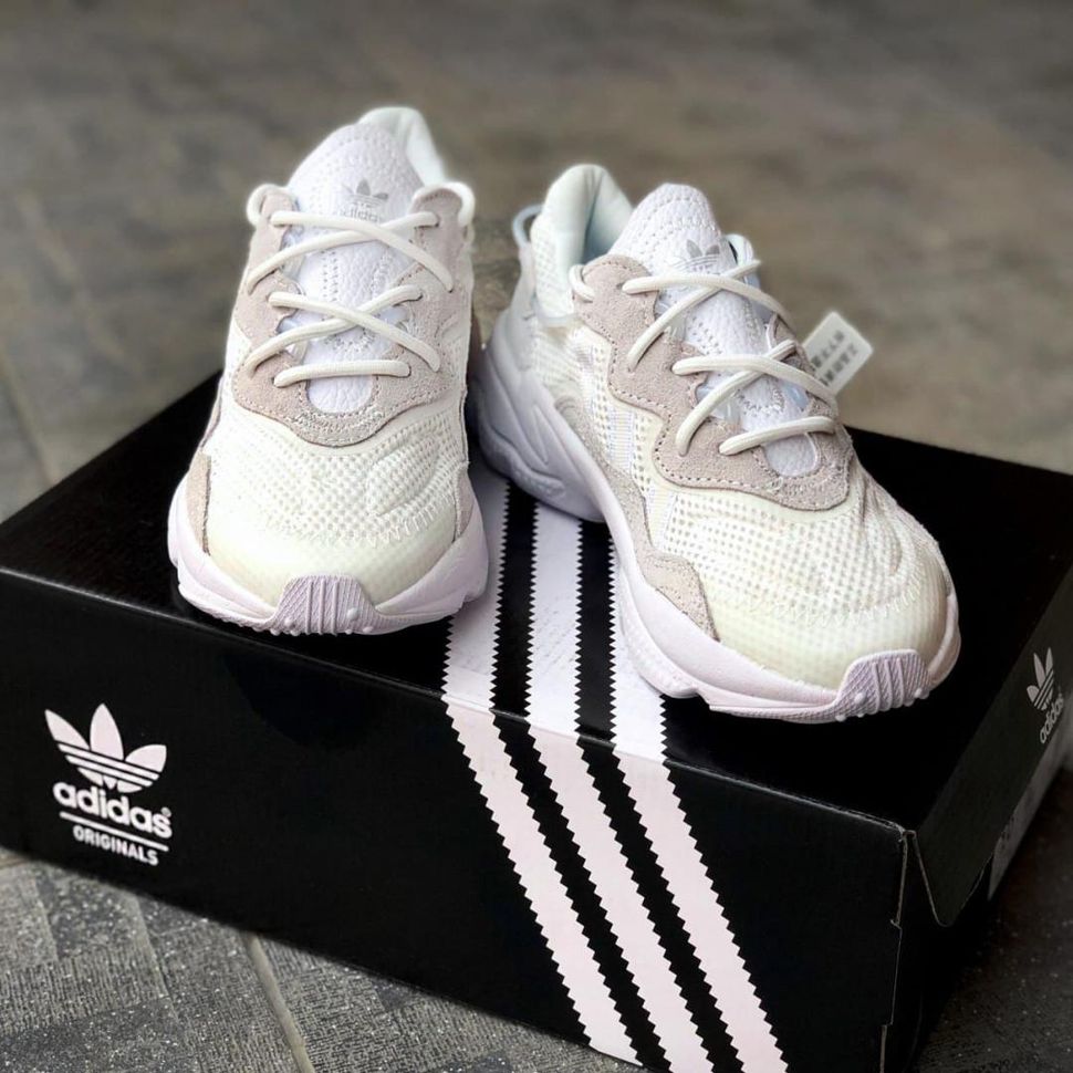 Кроссовки Adidas Ozweego Adiprene Pride White Beige 2706 фото