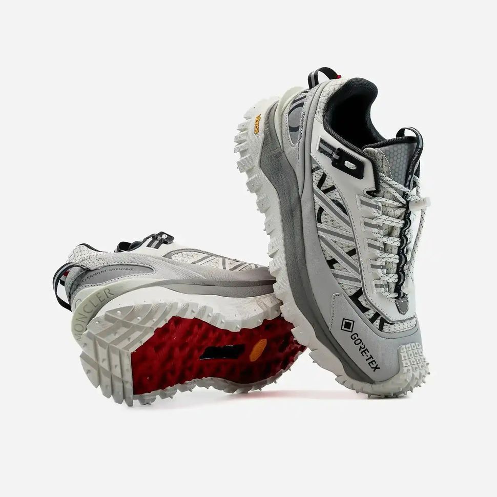 Moncler Trailgrip Gore-Tex Grey White Red, 41