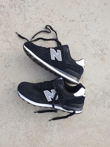 Кросівки New Balance 574 Black White 852 фото