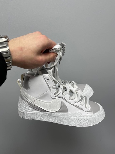 Nike Blazer Mid x Sacai Grey White 506 фото