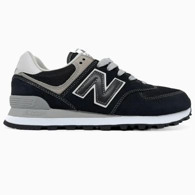 New Balance 574 Legacy Black Grey Suede Mesh, 36