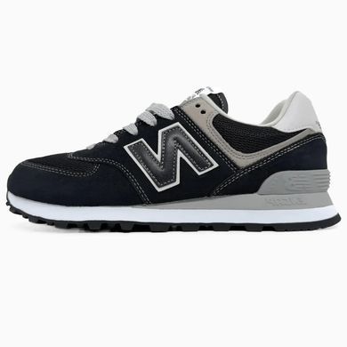 New Balance 574 Legacy Black Grey Suede Mesh, 36