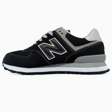 New Balance 574 Legacy Black Grey Suede Mesh, 36