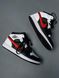 Баскетбольні кросівки Nike Air Jordan 1 Mid Black Chile Red White 1974 фото 4