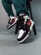 Баскетбольні кросівки Nike Air Jordan 1 Mid Black Chile Red White 1974 фото 2