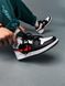 Баскетбольные кроссовки Nike Air Jordan 1 Mid Black Chile Red White 1974 фото 9